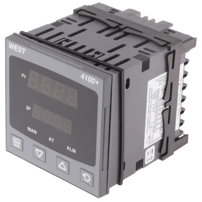 West Instruments DIN Rail PID Temperature Controller 5 Input, 1 Output Linear 264V AC On-Off P4100-2700-0000