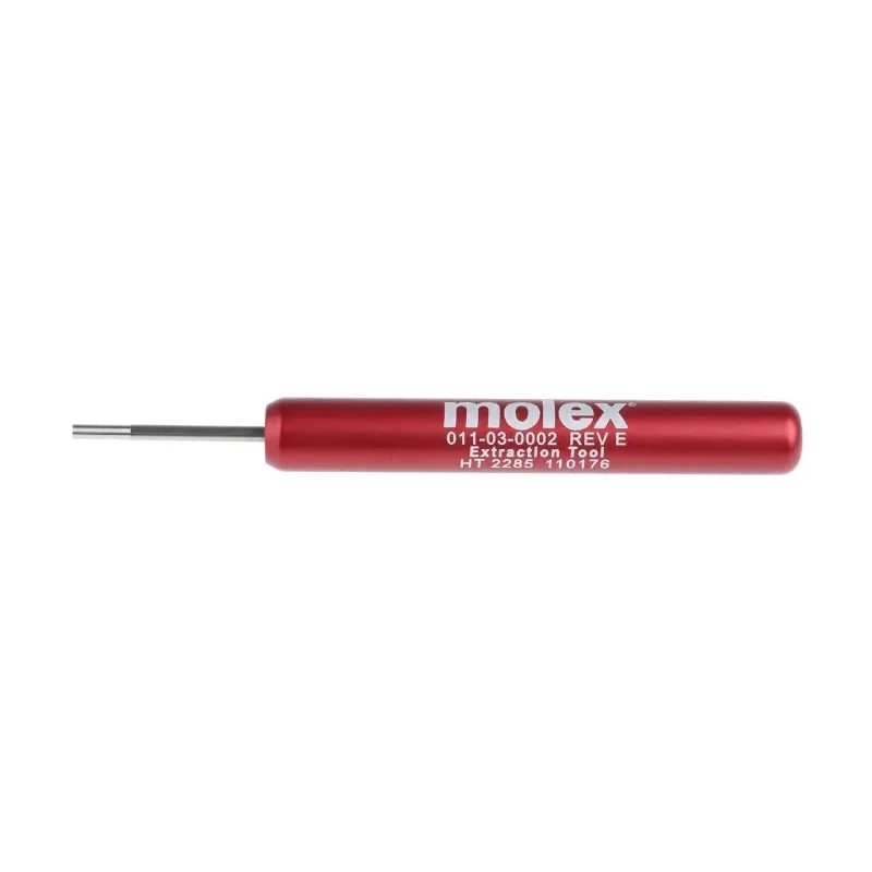 Molex Crimp Extraction Tool, T0201 Series, Crimp Contact Extraction Tool for 24/18 AWG Wire, Nylon Handle, 250V 5A 11-03-0002