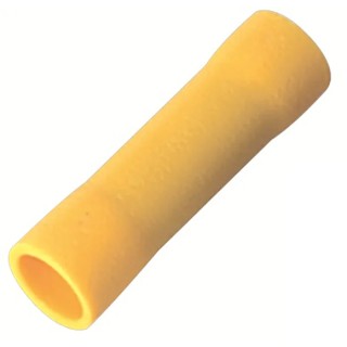 RS PRO BV5 Insulated Yellow Butt Splice Connector Tin Plated Copper 10 AWG 26.5mm 178-7223