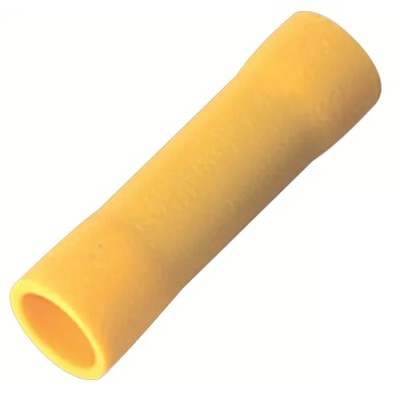 RS PRO BV5 Insulated Yellow Butt Splice Connector Tin Plated Copper 10 AWG 26.5mm 178-7223