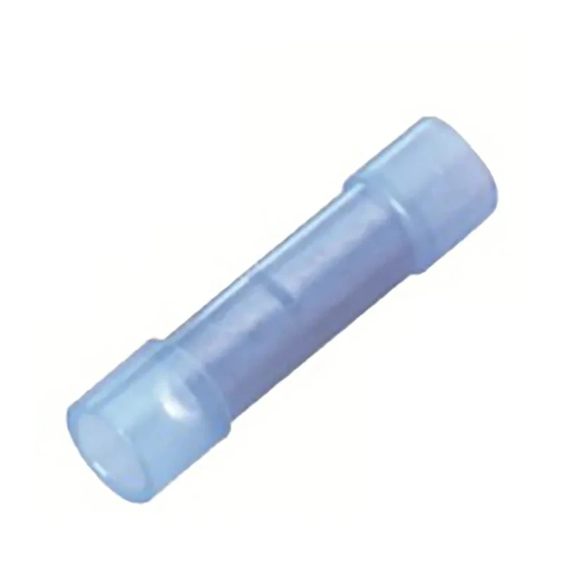 RS PRO Blue Insulated Butt Splice Connector, Nylon Insulation, Copper Contact, Tin Plated, 14 AWG, 25.2mm Length BNYF2