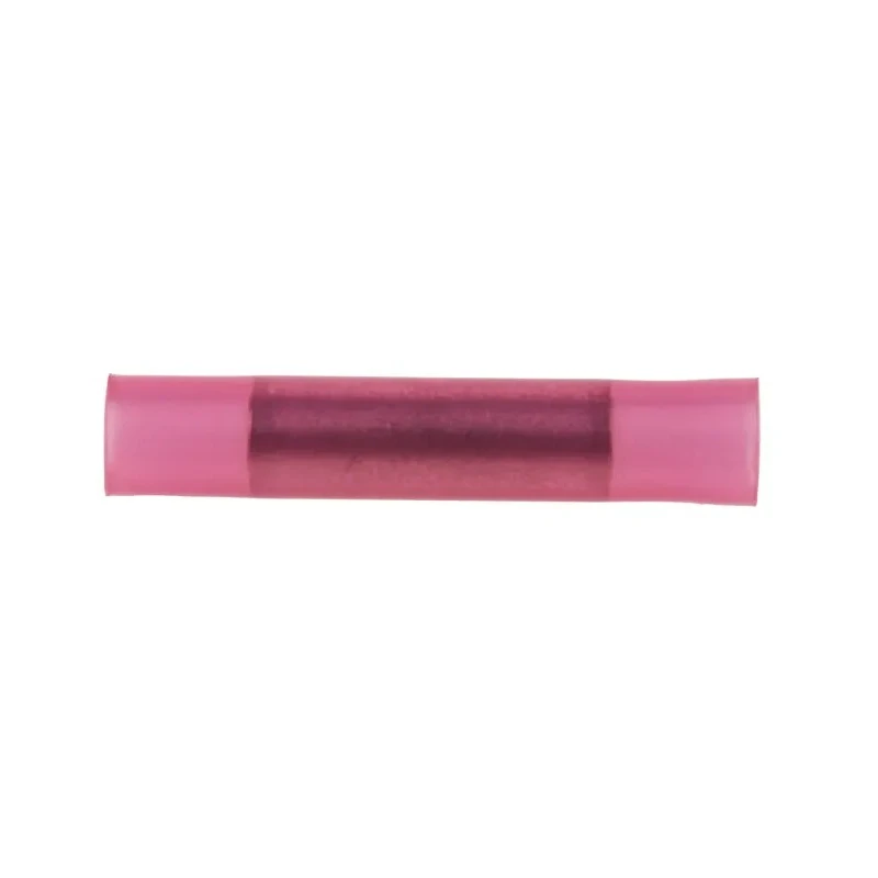RS PRO Red Insulated Butt Splice Connector 16 AWG Nylon Insulation Copper Contact BNYT1