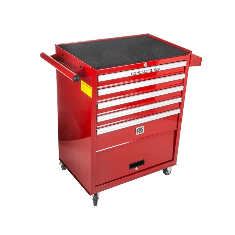RS PRO Heavy-Duty 5 Drawer Wheeled Steel Roller Cabinet Tool Chest 460mm x 100mm x 860mm 480-6773