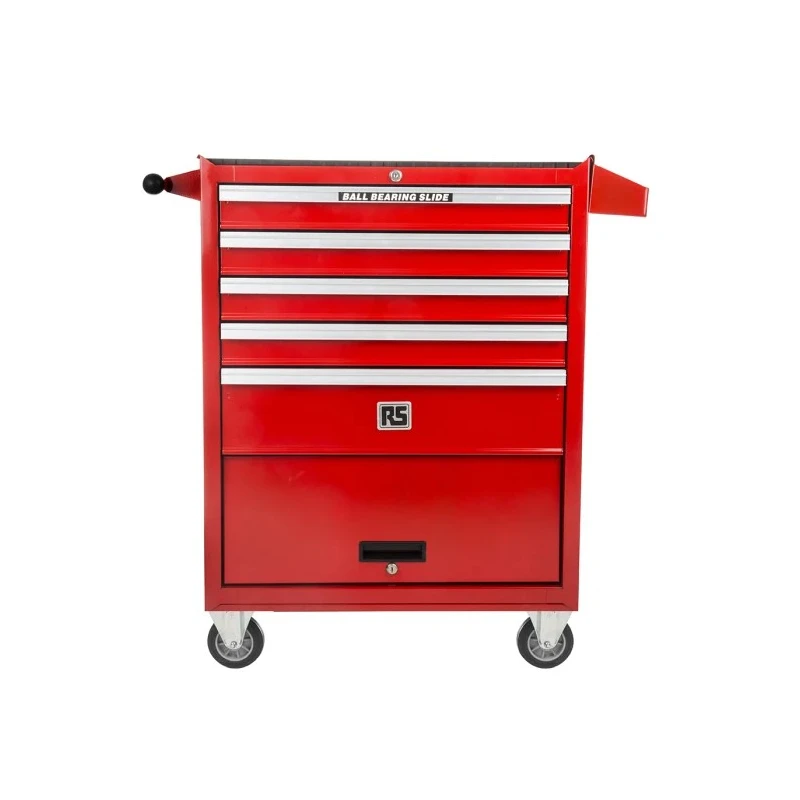 RS PRO Heavy-Duty 5 Drawer Wheeled Steel Roller Cabinet Tool Chest 460mm x 100mm x 860mm 480-6773