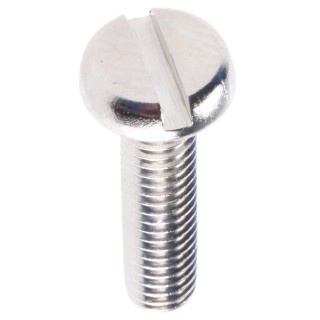 RS PRO Nickel Plated Brass Slot Pan Head Machine Screw 16 mm M4 482-8666