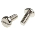 RS PRO Slot Pan Brass Machine Screw 12 mm M5 482-8739