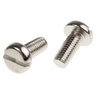 RS PRO Slot Pan Brass Machine Screw 12 mm M5 482-8739