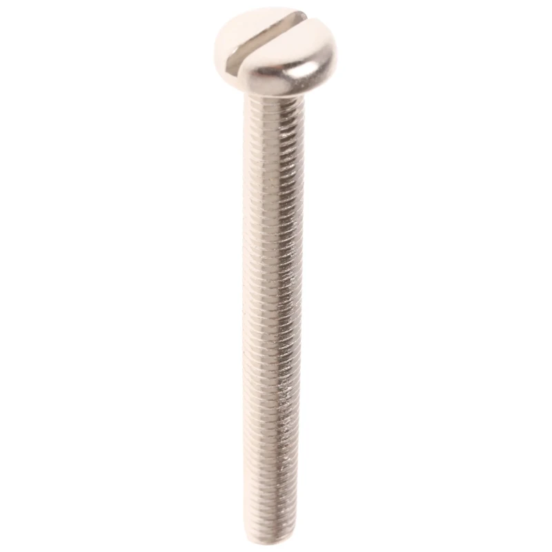 RS PRO Nickel Plated Brass Slot Pan Head Machine Screw 50 mm M5 482-8802