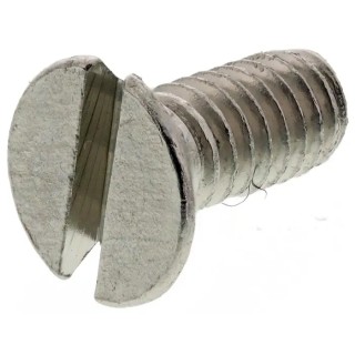 RS PRO Slot Countersunk Nickel Plated Brass Machine Screw 6 mm M2.5 482-9142