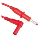 Staubli Connector Test Lead 19A, 600V, Red, 1 m Lead Length 66.9402-100-22