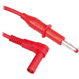 Staubli Connector Test Lead 19A, 600V, Red, 1 m Lead Length 66.9402-100-22