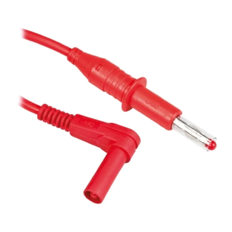 Staubli Connector Test Lead 19A, 600V, Red, 1 m Lead Length 66.9402-100-22