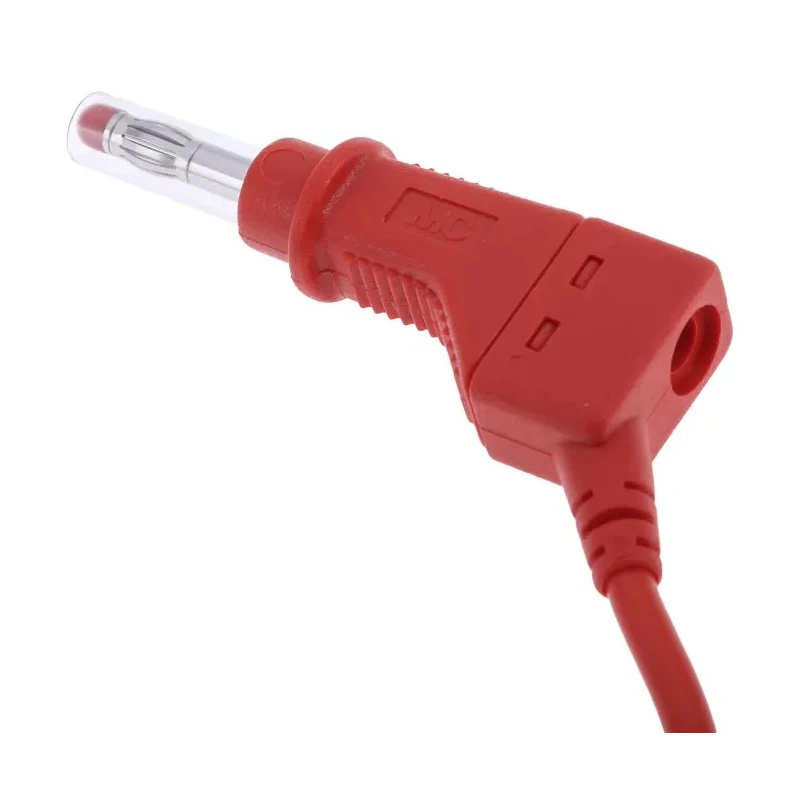Staubli Connector Test Lead 32A 600V Red 500mm Lead Length 66.9407-050-22