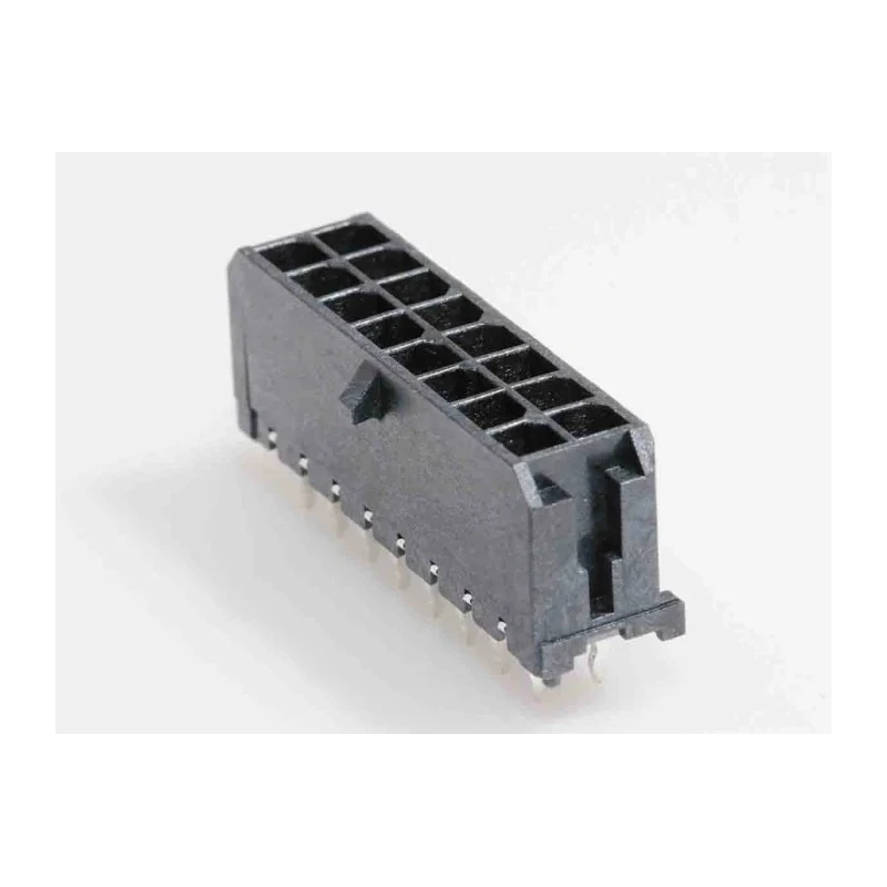Molex Micro-Fit 3.0 Series Vertical Through Hole PCB Header, 16 Contacts, 3 mm Pitch, 2 Row, Shrouded 43045-1612