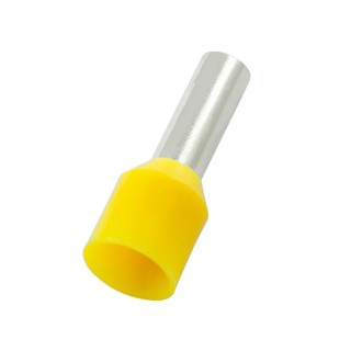 RS PRO Insulated Crimp Bootlace Ferrule, 1.7 mm Pin Diameter, 10 mm Pin Length, Yellow, Nylon Insulation, 18 AWG 178-7303