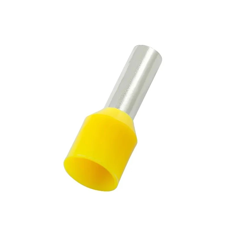RS PRO Insulated Crimp Bootlace Ferrule, 1.7 mm Pin Diameter, 10 mm Pin Length, Yellow, Nylon Insulation, 18 AWG 178-7303