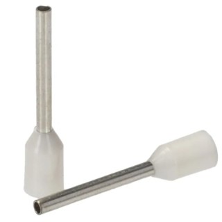 RS PRO Insulated Crimp Bootlace Ferrule 12 mm Pin Length 1.3 mm Pin Diameter White 20 AWG to 20 AWG Wire Size 178-7291