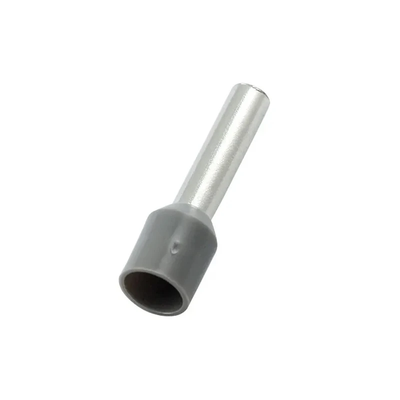 RS PRO Insulated Crimp Bootlace Ferrule, 10 mm Pin Length, 3.2 mm Pin Diameter, Grey, for 12 AWG Wire Size 178-7321