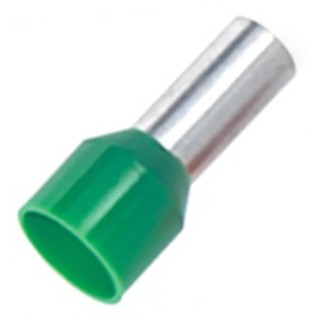 RS PRO Insulated Crimp Bootlace Ferrule 18 mm Pin Length 6.2 mm Pin Diameter Green 6 AWG Wire Size 178-7333