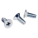 RS PRO Bright Zinc Steel Countersunk Head Self-Tapping Screw 12 mm M5 483-1296