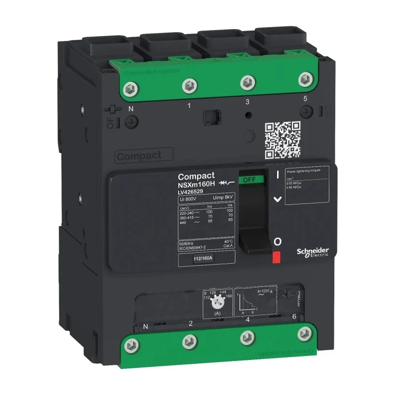 Schneider Electric ComPact Compact NSXm Molded Case Circuit Breaker 4-Pole 25A 690V AC 70kA LV426521