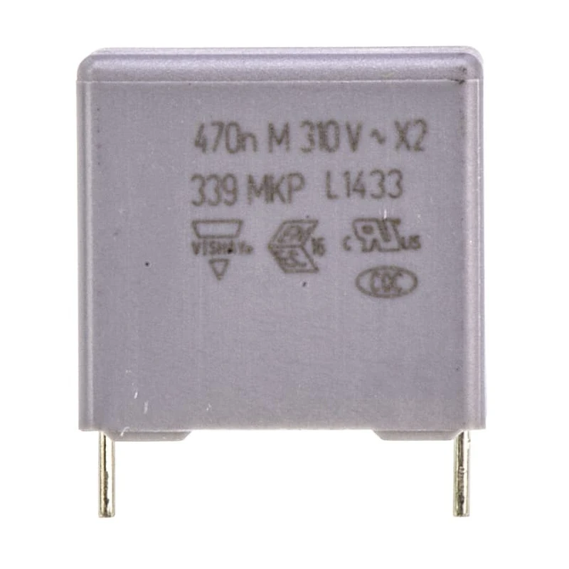 Vishay MKP 339 Film Capacitor X2, ±20 %, 470 nF 630 V dc 310V ac Through Hole BFC233920474