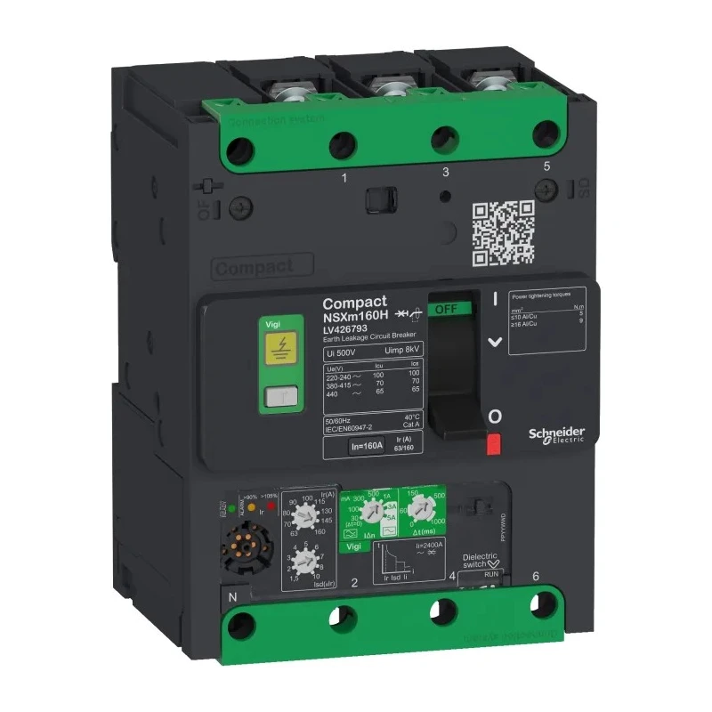 Schneider Electric Molded Case Circuit Breaker 3-Pole 50A 16kA Breaking Capacity DIN Rail LV426751