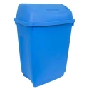 RS PRO 50L Blue Flip Plastic Waste Bin United Kingdom Origin 410x330x600mm 178-7697