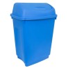 RS PRO 50L Blue Flip Plastic Waste Bin United Kingdom Origin 410x330x600mm 178-7697