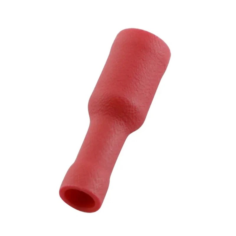 RS PRO Red Insulated Female Spade Connector, Crimp Termination, 3.9 mm Tab Size, 22 AWG to 16 AWG, Vinyl Insulation 178-8356