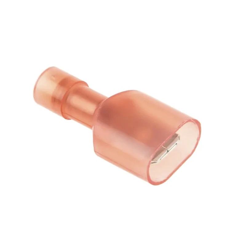 RS PRO Red Insulated Male Spade Connector Crimp Termination 0.8 x 6.35 mm Tab Size 22 AWG to 16 AWG 178-8375