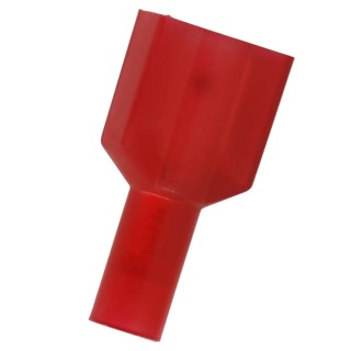 RS PRO Red Insulated Male Spade Connector, Crimp Termination, 0.8 x 6.35 mm Tab Size, 22 AWG to 16 AWG 178-8369