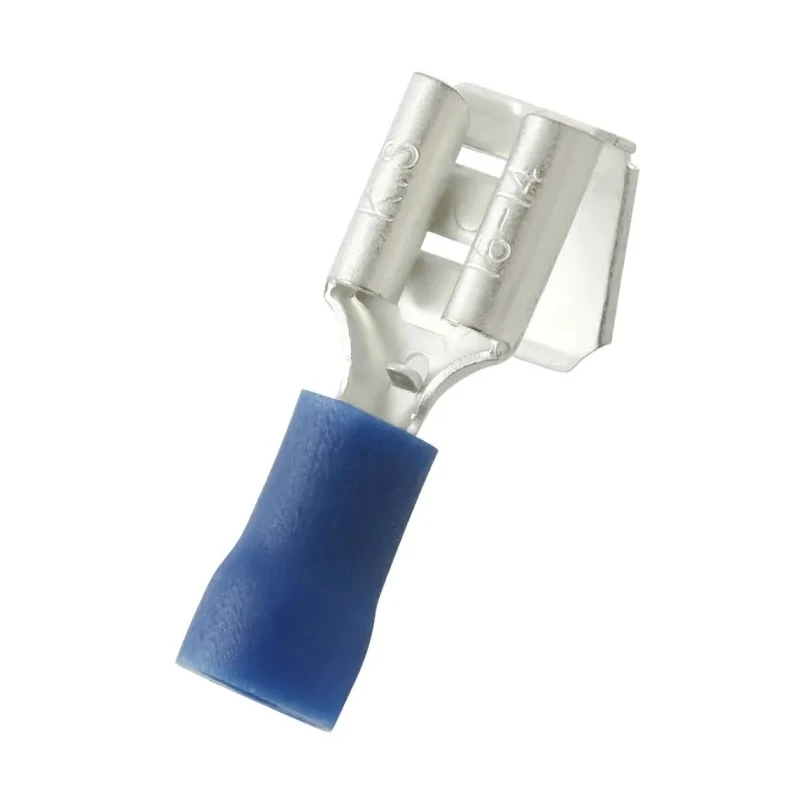 RS PRO Blue Insulated Male/Female Spade Connector Crimp 0.8 x 6.35 mm Tab Size 16 AWG to 14 AWG 178-8402