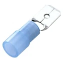 RS PRO Blue Insulated Male Spade Connector Crimp 0.8 x 6.35 mm Tab Size 16 AWG to 14 AWG 178-8381
