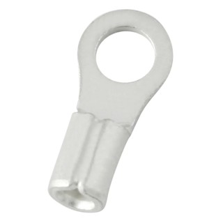 RS PRO Uninsulated Ring Terminal 3.7 mm Stud Size 22 AWG to 16 AWG Wire Size, Copper Tin Plated Contact, Grey 178-8592