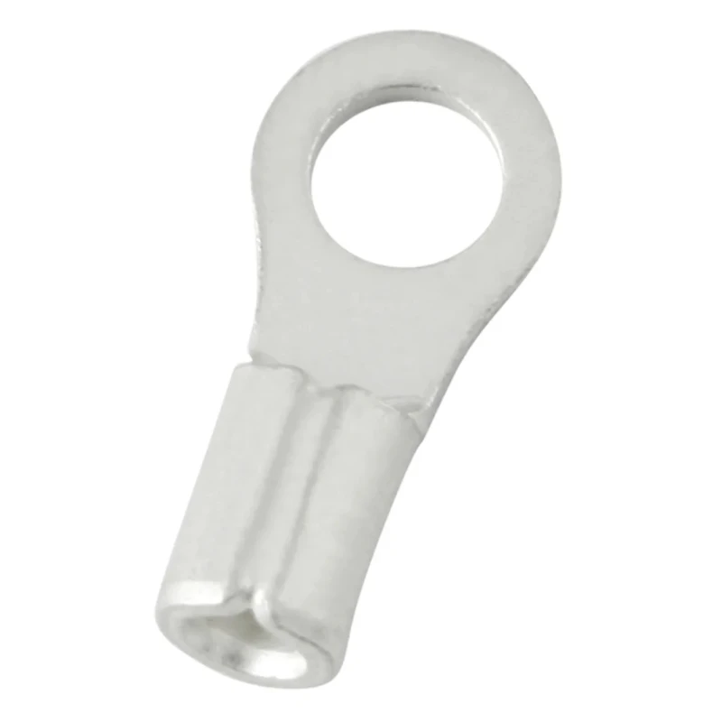 RS PRO Uninsulated Ring Terminal 3.7 mm Stud Size 22 AWG to 16 AWG Wire Size, Copper Tin Plated Contact, Grey 178-8592