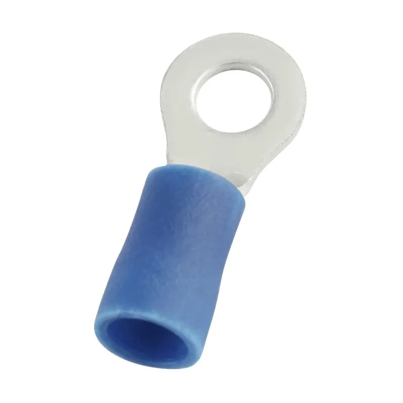 RS PRO Insulated Ring Terminal 4.3 mm Stud Size 16 AWG to 14 AWG Wire Size Blue E245391 178-8659