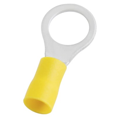 RS PRO Insulated Ring Terminal Vinyl Insulation 10.5 mm Stud Size 12 AWG - 10 AWG Wire Size Yellow E245391 178-8671