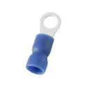 RS PRO Insulated Ring Terminal Blue Vinyl Insulation 4.3 mm Stud Size 16 AWG to 14 AWG Wire Size E245391 178-8678