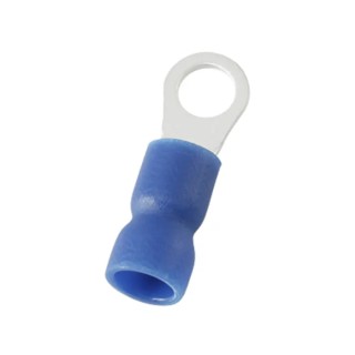 RS PRO Insulated Ring Terminal Blue Vinyl Insulation 4.3 mm Stud Size 16 AWG to 14 AWG Wire Size E245391 178-8678