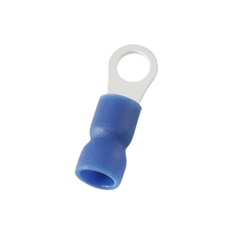 RS PRO Insulated Ring Terminal Blue Vinyl Insulation 4.3 mm Stud Size 16 AWG to 14 AWG Wire Size E245391 178-8678