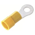 RS PRO Insulated Ring Terminal Vinyl Insulation Copper Contact 5.3 mm Stud Size 12 AWG 10 AWG Wire Size Yellow 178-8690