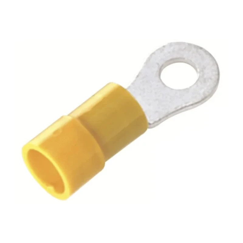 RS PRO Insulated Ring Terminal Vinyl Insulation Copper Contact 5.3 mm Stud Size 12 AWG 10 AWG Wire Size Yellow 178-8690