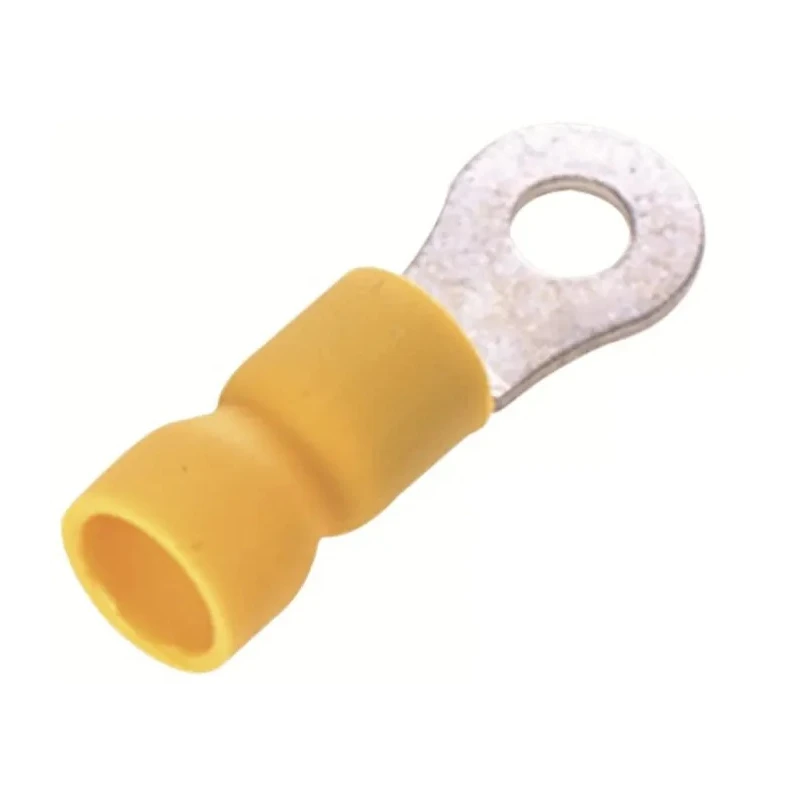 RS PRO Insulated Ring Terminal 5.3 mm Stud Size, 12 AWG to 10 AWG Wire Size, Yellow E245391 178-8684
