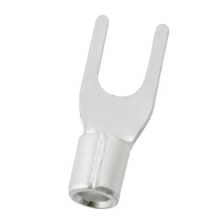 RS PRO Uninsulated Crimp Spade Connector 16 AWG to 14 AWG 4.3 mm Stud Size Silver 178-8697
