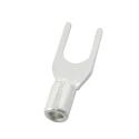 RS PRO Uninsulated Crimp Spade Connector 22 AWG to 16 AWG 3.2 mm Stud Size Silver 178-8704