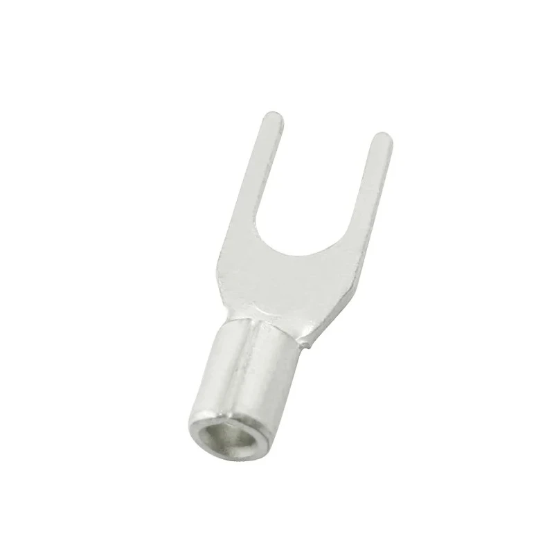 RS PRO Uninsulated Crimp Spade Connector 22 AWG to 16 AWG 3.2 mm Stud Size Silver 178-8704