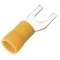 RS PRO SV Insulated Crimp Spade Connector Vinyl Yellow 12 AWG to 10 AWG 5.3 mm Stud Size 178-8725