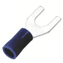 RS PRO Insulated Crimp Spade Connector 16 AWG to 14 AWG, 3.7 mm Stud Size Vinyl Insulation Blue 178-8718