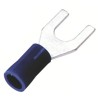 RS PRO Insulated Crimp Spade Connector 16 AWG to 14 AWG, 3.7 mm Stud Size Vinyl Insulation Blue 178-8718